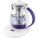 Чайник электрический Kitfort КТ-6130-1 белый/фиолетовый