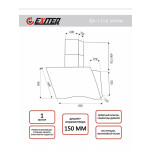 Каминная вытяжка Exiteq EX-1116 white