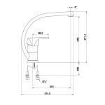 Смеситель для кухни Timo Nordic 0156U black