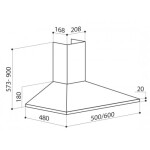 Каминная вытяжка Lex Basic 600 ivory