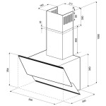 Каминная вытяжка Kronasteel Irida sensor 600 white