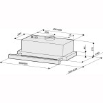 Встраиваемая вытяжка Kronasteel Kamilla Sensor 2M 600 Inox/Black glass