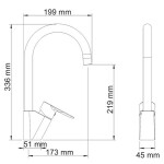 Смеситель для кухонной мойки WasserKraft Leine 3507 хром