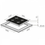 Встраиваемая комбинированная варочная панель Maunfeld EEHS.64.5ES/KG