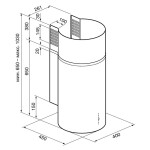 Каминная вытяжка Krona Tetis 400 Inox 4P