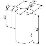 Каминная вытяжка Maunfeld Lee Wall 39 медный
