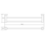 Держатель полотенец штанга WasserKraft Donau K-9440