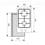 Встраиваемая газовая варочная панель Lex GVS 320 IX