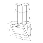 Каминная вытяжка Krona Liva 600 black S