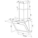 Каминная вытяжка Krona Liva 600 white PB