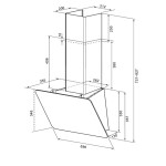 Каминная вытяжка Krona Liora 600 black S