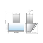 Каминная вытяжка Elikor Рубин S4 90П-700-Э4Д перламутр/белый