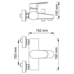Смеситель для ванны WasserKraft Donau 5301 хром