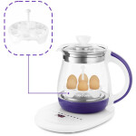 Чайник электрический Kitfort КТ-6130-1 белый/фиолетовый