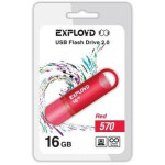 Флеш-накопитель Exployd 16GB-570-красный