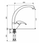 Смеситель для кухни Italmix WEB 0600 GREY серый 03