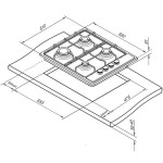 Встраиваемая газовая варочная панель Darina T1 BGM 341 11 X