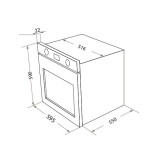 Встраиваемый электрический духовой шкаф HOMSair OEM657BK