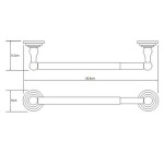 Держатель полотенец штанга WasserKraft Ammer K-7030
