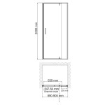 Душевая дверь WasserKraft Neime 19P04