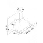 Каминная вытяжка Falmec Iris Tulip 60 toulipier grezzo (1000) S