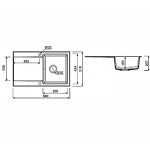 Кухонная мойка Marmorin DEBRA SAND 1b1d R (436 113 007)