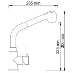 Смеситель для кухонной мойки WasserKraft А8247 с выдвижной лейкой темная бронза