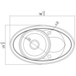 Кухонная мойка Kuppersberg Capri 1B1D black metal