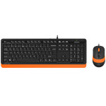 Комплект A4Tech F 1010 черный/оранжевый