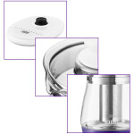 Чайник электрический Kitfort КТ-6130-1 белый/фиолетовый