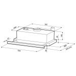 Встраиваемая вытяжка Krona Kamilla Slim 500 Ivory