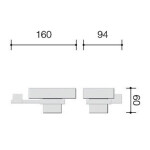 Мыльница настенная квадратная Schein Rembrandt 062CS-L (керамика)