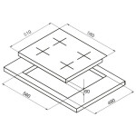 Встраиваемая электрическая варочная панель Korting HK 62051 BW