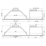Встраиваемая вытяжка Elikor 52Н-400-К3Д нержавеющая сталь