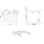 Встраиваемая газовая варочная панель Smeg SRV864POGH