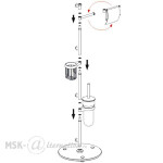 Стойка комбинированная настенная WasserKraft K-1246 темная бронза