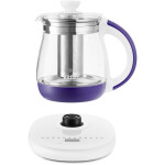 Чайник электрический Kitfort КТ-6130-1 белый/фиолетовый