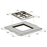 Встраиваемая газовая варочная панель Zugel ZGH451W