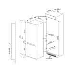 Встраиваемый холодильник Smeg C8173N1F
