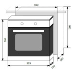 Встраиваемый электрический духовой шкаф Lex EDM 041 BL