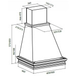 Каминная вытяжка Lex Verona 900 ivory