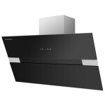 Каминная вытяжка Maunfeld Mersey 90 нержавеющая сталь/черное стекло