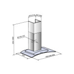 Каминная вытяжка Elikor Аметист 60Н-430-К3Д нержавейка/тонирован
