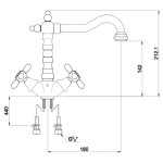 Смеситель для кухни Timo Ritz 0143FK chrome/gold