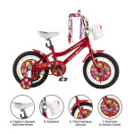 Велосипед CHINA 12 Маша и Медведь Красный ВНМ12196