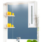 Зеркало-шкаф Бриклаер Бали 90 R светлая лиственница