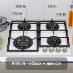 Встраиваемая газовая варочная панель Zigmund & Shtain MN 199.61 W