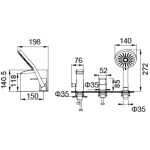 Смеситель для ванны Timo Lumi 4210/00Y chrome