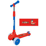 Самокат Ridex 3-х колесный Juicy R, 120/80 мм красный/синий