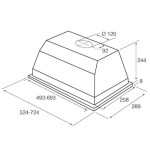 Встраиваемая вытяжка Jetair CA Extra 720 inx-09